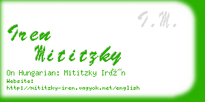 iren mititzky business card